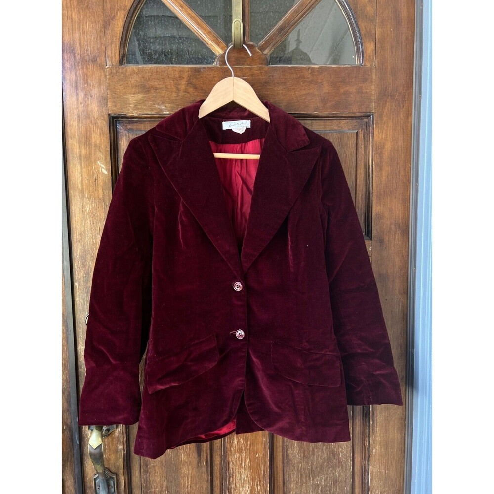 Lord & Taylor Velvet Blazer Saks Fifth Ave Vintage 50s | Red |‎ Size Small